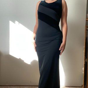 Vintage Clover velvet maxi dress